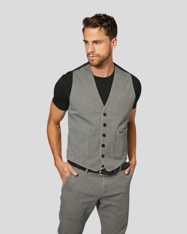 Tweed Vest Grey