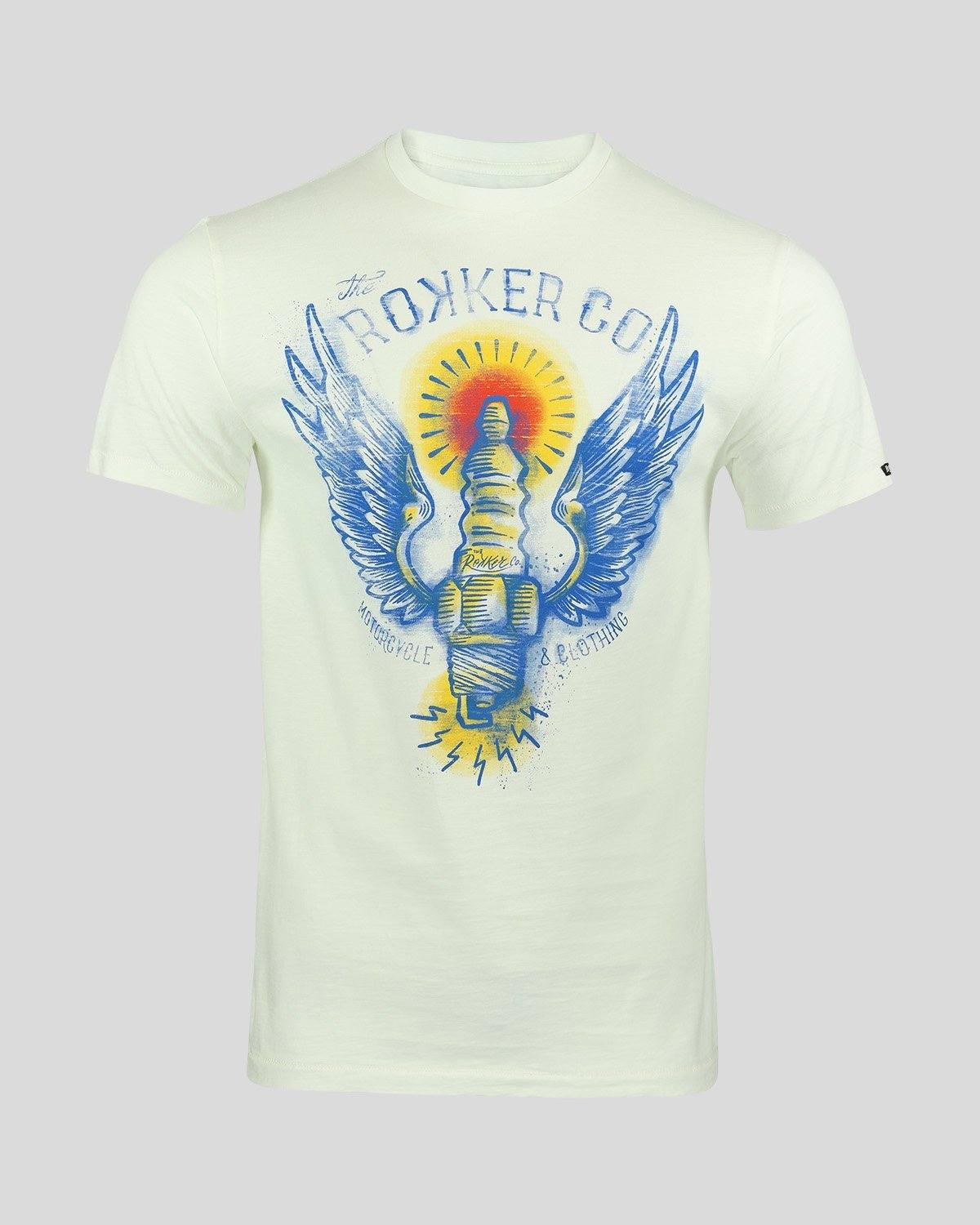 Wings T-Shirt Men Dirt White T-Shirt The Rokker Company 
