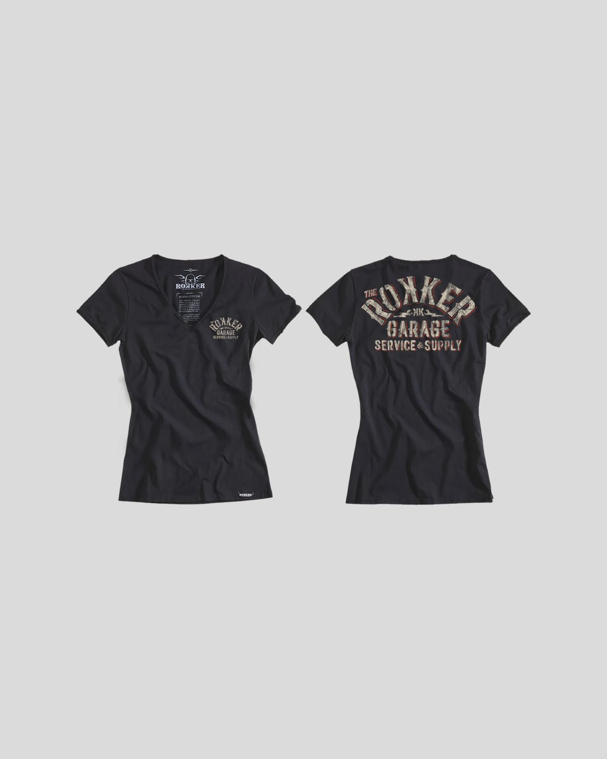 Garage Lady T-Shirt Black Shirts & Tops The Rokker Company 