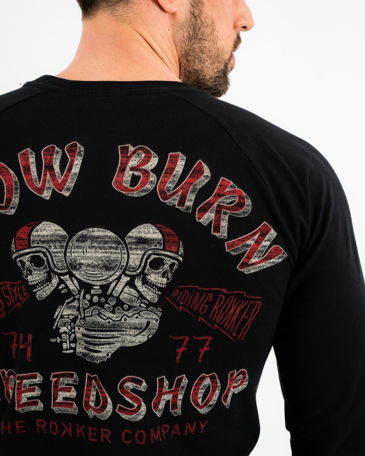Slow Burn L/S Black Longsleeve The Rokker Company 